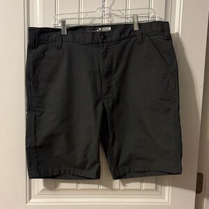 Carhartt Men's Black Flat-Front Utility Shorts